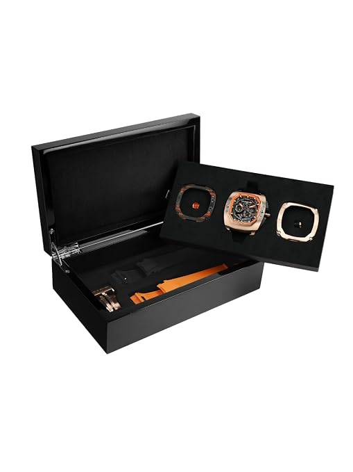 Tsar Bomba Dark Matter Series | Skeleton Dial | Includes Interchangeable Extra Bezel & Strap | Automatic Watch for Men