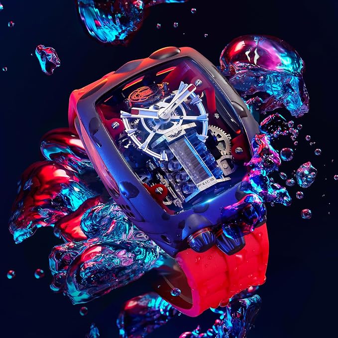 FEICE Watches for Men Automatic Skeleton Watch Waterproof Mineral Glass Japanese Movement Supercar